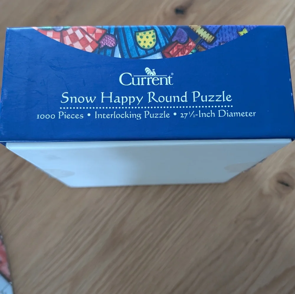 🧩3 For $25 - Current Snow Happy Round Puzzle Snowmen Multicolor 1000 Pieces - Picture 4 of 9